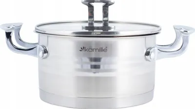 Produktbild von KAMILLE Topf LOPEZ Edelstahl TOPF 5,7 l Induktion Kochtopf mit Deckel