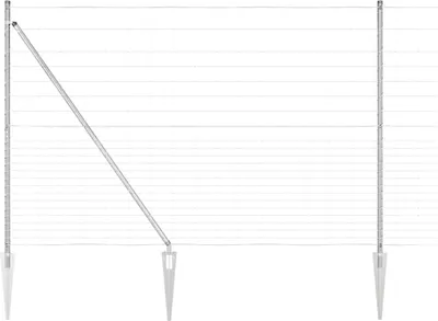 Produktbild von vidaXL Schweißdrahtzaun mit Spikes 25 x 1,6 m Verzinkter Stahl Silber