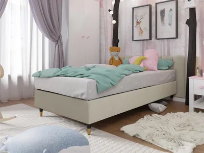 Produktbild von MIRJAN24 Boxspringbett Lux Gold für Wandpaneel, Einzelbett mit Matratze, Schlafzimmer (Farbe: Manila 02, Größe: 80x200 cm)