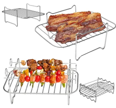 Produktbild von RVS-Grillpfanne für Heißluftfritteuse mit Antihaftbeschichtung