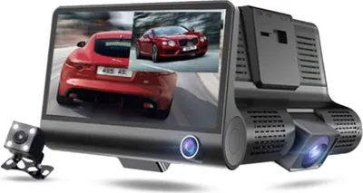 Obrázok produktu pre Auto DVR 4,0 palca Full HD 1080p 3 Kamera Dual Lens spätný pohľad video záznamník Auto Registrátor Nočná vízia Dash Cam black_3-way kamera