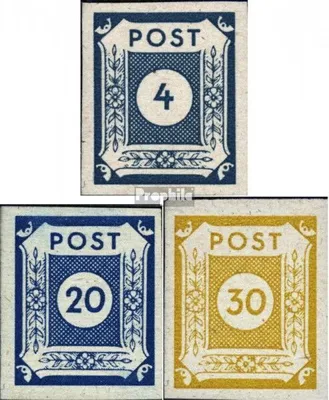 Produktbild von Briefmarken Sowjetische Zone (All.Bes.) 1945 Mi 53-55 (kompl.Ausgabe) gestempelt Ziffernserie