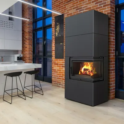 Produktbild von Kamineinsatz Simple Box 8 kW Ø 200 Black