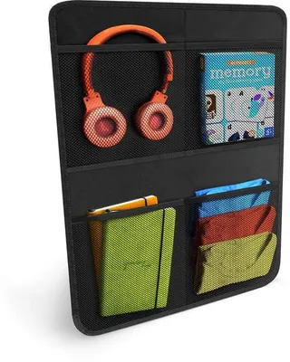 Immagine prodotto di Organizer per seggiolino auto con 4 tasche, nero, protezione per seggiolino