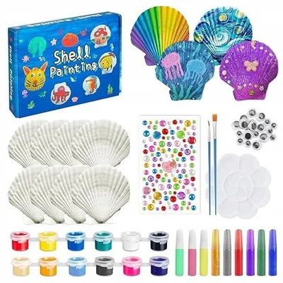 Produktbild von Muschel-Set Malen DIY Kinder Meerestier Motiv