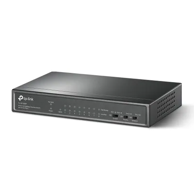 Produktbild von TP-Link TL-SF1009P - Switch - unmanaged - 8 x 10/100 (PoE+) + 1 x 10/100 - Desktop - PoE+ (65 W)