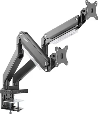 Obrázok produktu pre SpeaKa Professional SP-MM-830 2-cestný stolný držiak na monitor 43,2 cm (17) - 88,9 cm (35) Integrovaná dokovacia stanica, technológia tlaku plynu, naklápacia, otočná (SP-10506484)