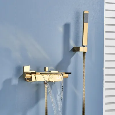 Produktbild von Badewannenarmatur Duschset wasserfall Wasserhahn Wannenarmatur mit Handbrause