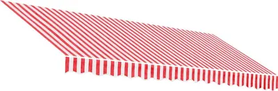 Obrázok produktu pre vidaXL Poťah markízy červený a biely pruhovaný 4x3,5 m