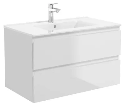 Immagine prodotto di OLTENS, mobile sottolavabo con lavabo, dimensioni 81 x 48,8 cm, con 2 cassetti