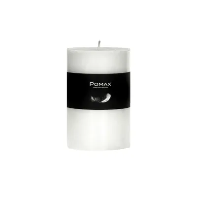 Zdjęcie produktu dla Świeca Pomax, wykonana z wosku parafinowego, biała, średnica 7 cm, wysokość 10 cm