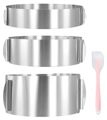 Tortenringe Set 3tlg. verstellbar 16-30 cm Edelstahl