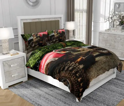 Produktbild von Bettwäsche 200x220 cm + 2x70x80 cm, 3-teilig, 100% Baumwolle, Satin, Reißverschluss, Bunt - SOVIO | So.Z0001