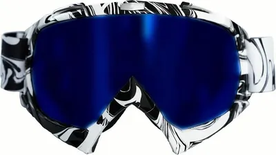 Produktbild von Motocross Brille Motorradbrille Racing Googles Schutzbrille Weiß mit blauem Glas