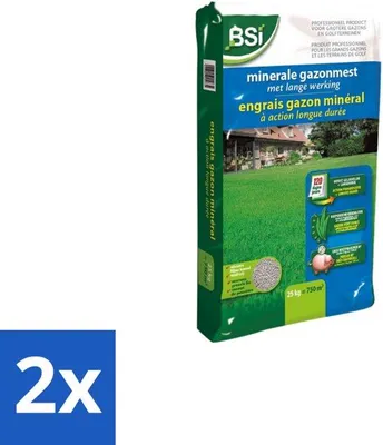 Image de Engrais minéral pour gazon pour un sol de gazon solide - 25 kg (750 m²) - Lot de deux