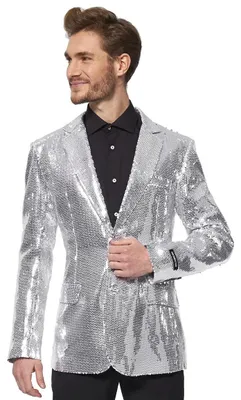 Produktbild von SuitMeister Glitzerjacke silber Größe: L
