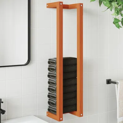 Obrázek produktu pro Věšák na ručníky vosk hnědý 23x18x90 cm borovicový masiv