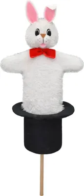 Produktbild von Tütenkasper Hase, Kaninchen im Zylinder, 33cm