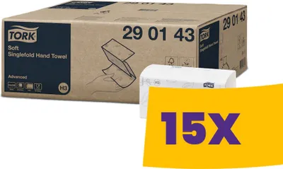 Produktbild von TORK Singlefold Handtuchpapier 226 x 230 mm weiß Z-Falz