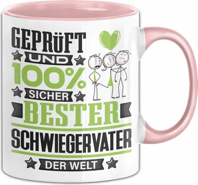 Produktbild von Schwiegervater Geschenk Lustiger Spruch für Schwiegervater Geschenkidee Bester Schwiegervater Der Welt (Rosa)