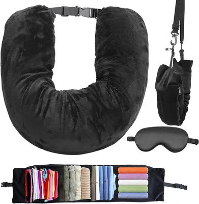 Produktbild von Reisekissen zum Befüllen mit Kleidung, Reisekissen zum Befüllen mit Kleidung, (Schwarz)