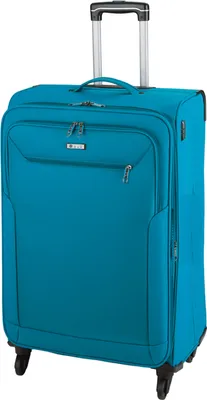 Produktbild von 4 Rollen Koffer 55cm Bordgepäck, Leichter Weichgepäck Trolley Hell Blau Bowatex