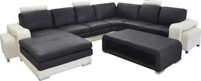 Image de Cuir Canapé d'angle Coussin Siège Meuble Salon Paysage Moderne Design