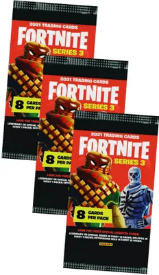 Produktbild von Panini Fortnite Karten Serie 3 (2022) - Fortnite Trading Cards Sammelkarten - 3 Booster