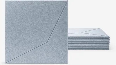 Immagine prodotto di Set di 8 pannelli fonoassorbenti decorativi grigi 60x60cm Klank-G