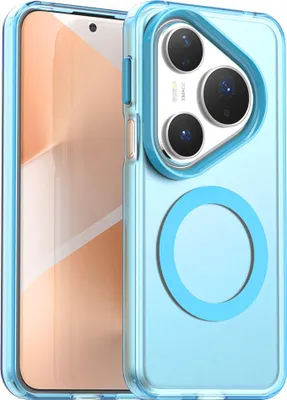 Produktbild von Magnetisch Hülle für Huawei Pura 80 Pro, Schlank Durchscheinend Matt Stoßfest Handyhülle Blau