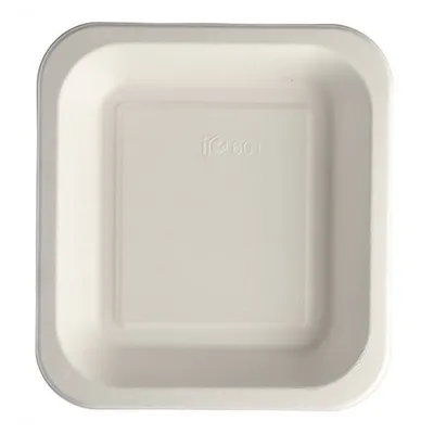 Produktbild von Papstar Siegelschalen aus Zuckerrohr, 24,5 x 26,5 cm, weiß 4 x 50 Stück