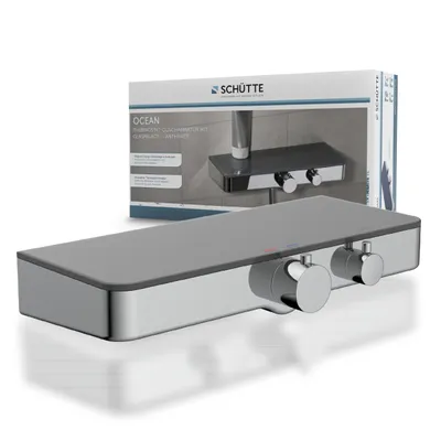 Produktbild von SCHÜTTE OCEAN Duscharmatur mit Thermostat, Thermostat, Mischbatterie Dusche mit Ablage, Duschthermostat