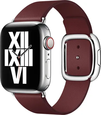 Produktbild von Apple Watch Lederarmband Granat  Granat L