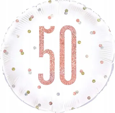 Immagine prodotto di Pallone in foil oro rosa numero 50