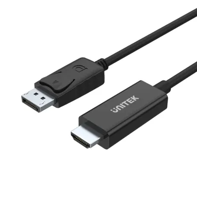 Zdjęcie produktu dla UNITEK Y-5118CA, 1,8 m, HDMI Typu A (Standard), DisplayPort, Męska, Męska, Prosty