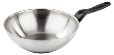 Edelstahl-Wok 28 cm, 3,7 l, spülmaschinengeeignet