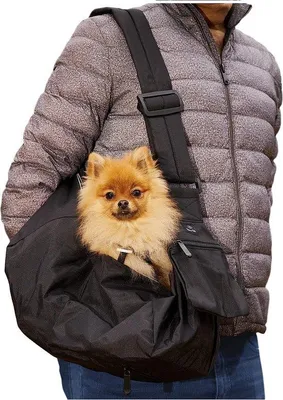 Produktbild von Famanu Tragetasche für Hunde und Katzen, leicht, für kleine Hunde bis 15 kg, schwarz