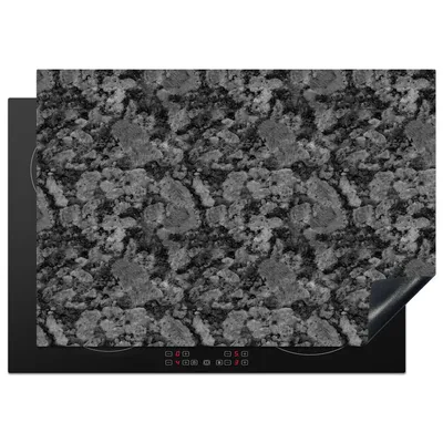 Produktbild von KitchenYeah© Herdabdeckplatte Granit - Grau - Muster , 75x52cm, Küche Deko, Glaskeramikkochfeld Herdabdeckung, Abdeckplatte fùr Kochfeld