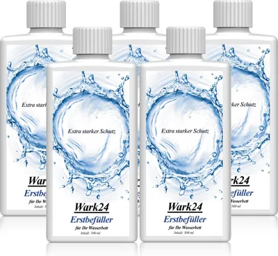Produktbild von Wark24 Erstbefüller für Ihr Wasserbett 500ml - Extra starker Schutz (5er Pack)