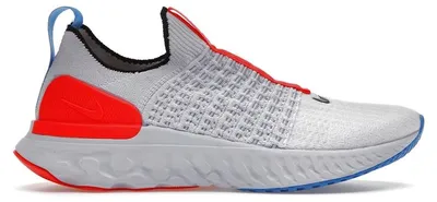 Productafbeelding van Nike React Phantom Run Flyknit 2 hardloopschoen, kleur: Football Grey/Bright Crimson (dames), maat: EU 37.5