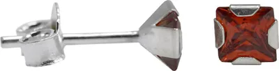 Produktbild von Silber Ohrstecker mit orangenem Zirkonia