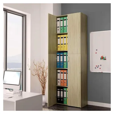 Produktbild von Büroschrank Sonoma-Eiche 60x32x190 cm Holzwerkstoff