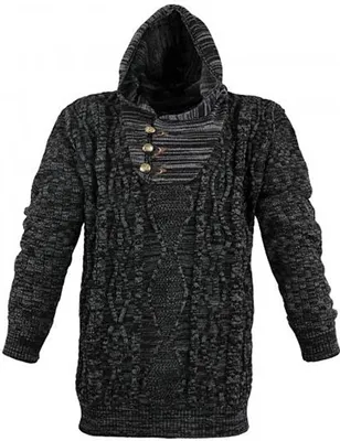 Produktbild von Übergrössen Schicker Strickpullover LAVECCHIA LV 489 Schwarz 4XL