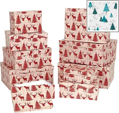 Produktbild von Dekoboxen-Set Weihnachten 10-teilig