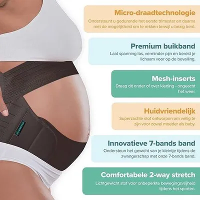 Produktbild von Famanu Schwangerschaftsgurt L - Unterstützung für Taille, Rücken und Bauch