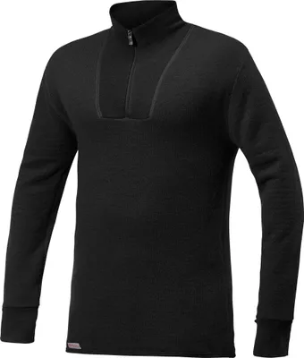 Zdjęcie produktu dla Woolpower Merino Base Layer Zip Turtleneck 200 - Black