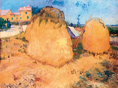 Produktbild von Vincent Van Gogh Kunstdruck Bild - Heuschober In Der Provence, 1888 (60 x 80 cm)