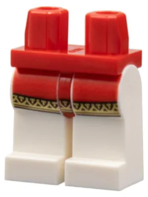 Productafbeelding van LEGO, rode heupen en witte benen (970c01pb59) – nieuw
