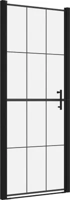 Produktbild von vidaXL Duschtür Hartglas 81x195 cm Schwarz
