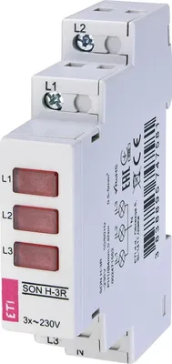 Zdjęcie produktu dla Wskaźnik napięcia (3 x czerwona dioda LED) - SON H-3R 002471552 ETI